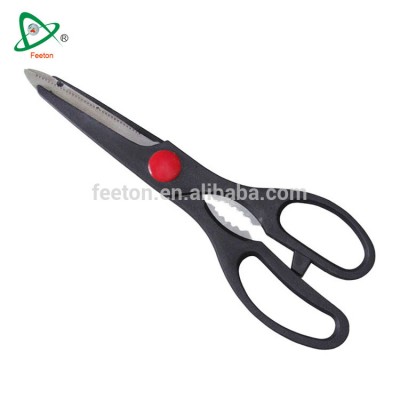 wholesale steel vegetables cutting scissors with walnut cutter