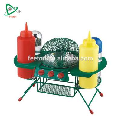 6pcs plastic bbq table condiment set