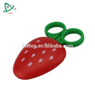 Plastic children craft decorative scissors with fruit shape